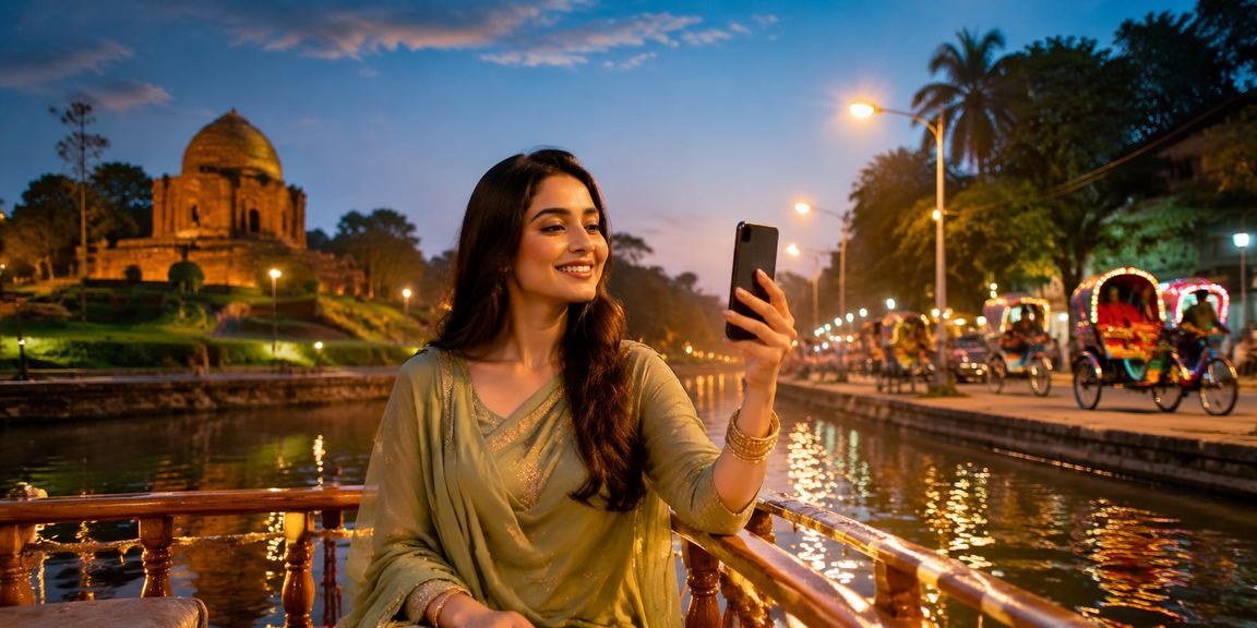 ঢাকায় রিকশাযাত্রায় মোবাইলে fd66 ডিপোজিট করছেন একজন ব্যবহারকারী