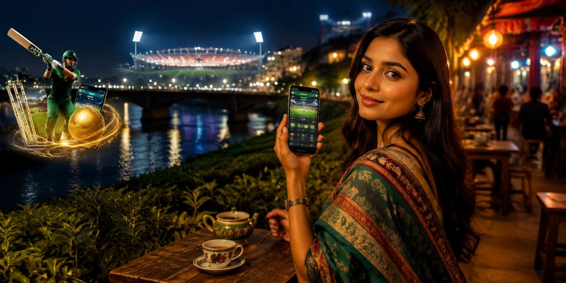 ময়মনসিংহে চা বাগানের পাশে একটি দলে মোবাইলে fd66 খেলা চলছে